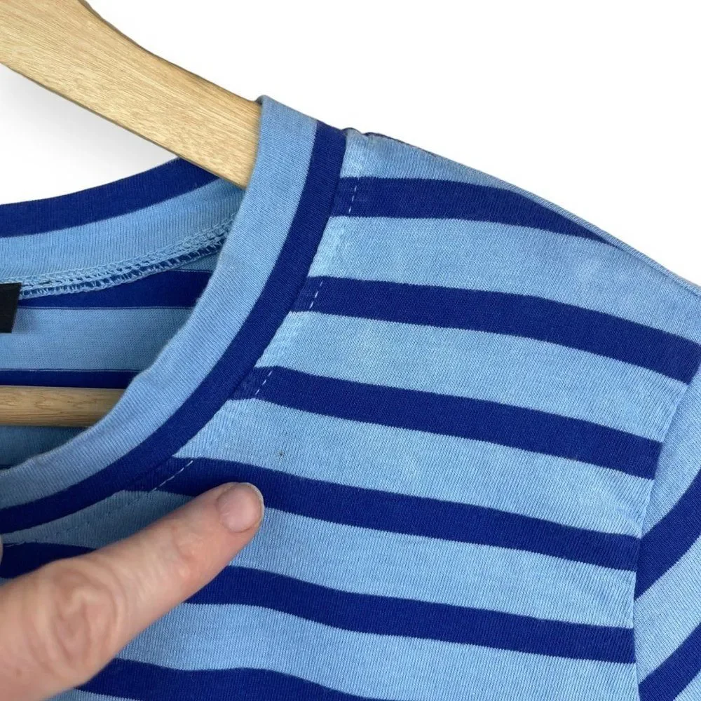 J. Crew Midi T-Shirt Dress in Dip-Dyed Stripe